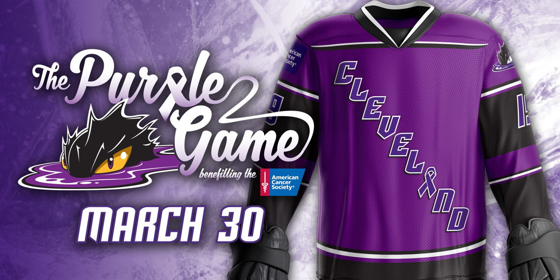 CLEVELAND MONSTERS PURPLE GAME JERSEY 