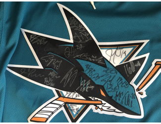 sharks jersey auction