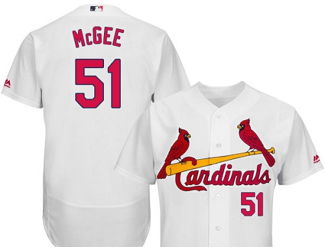 Willie McGee Signed Stat Jersey - St 